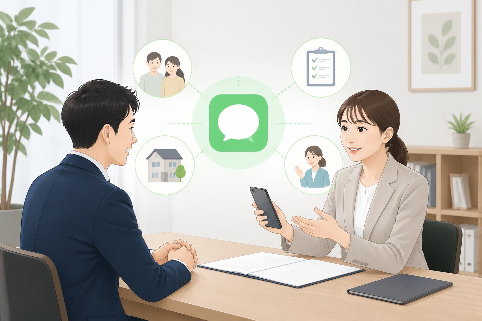 保険募集人がLINEで契約後フォローを続ける方法と案内例